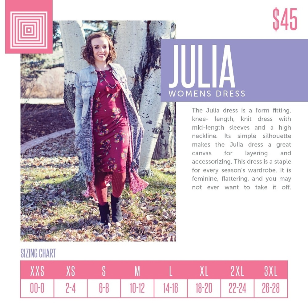 NWT Lularoe Julia - Picture 3 of 4